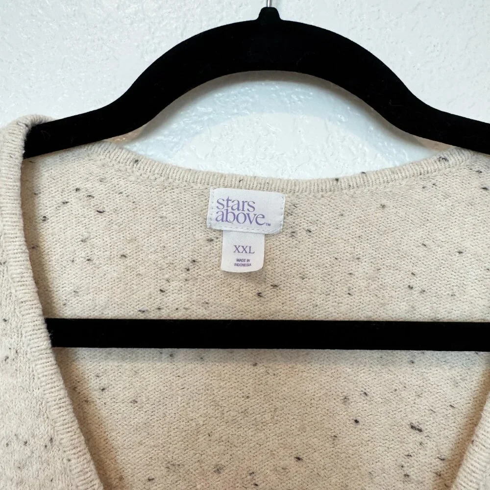 Stars Above White Cream Speckled Sweater Set Loungewear Size XXL - Picture 2 of 11